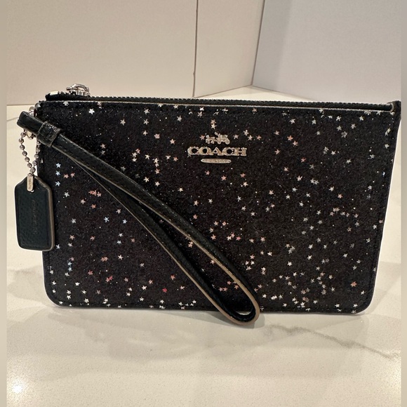 Coach Stars Glitter Wristlet NWOT - Picture 1 of 5
